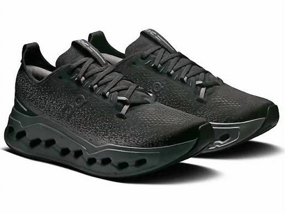 NEW ON RUNNING men's cloudsurfer max wide sneaker in black/eclipse